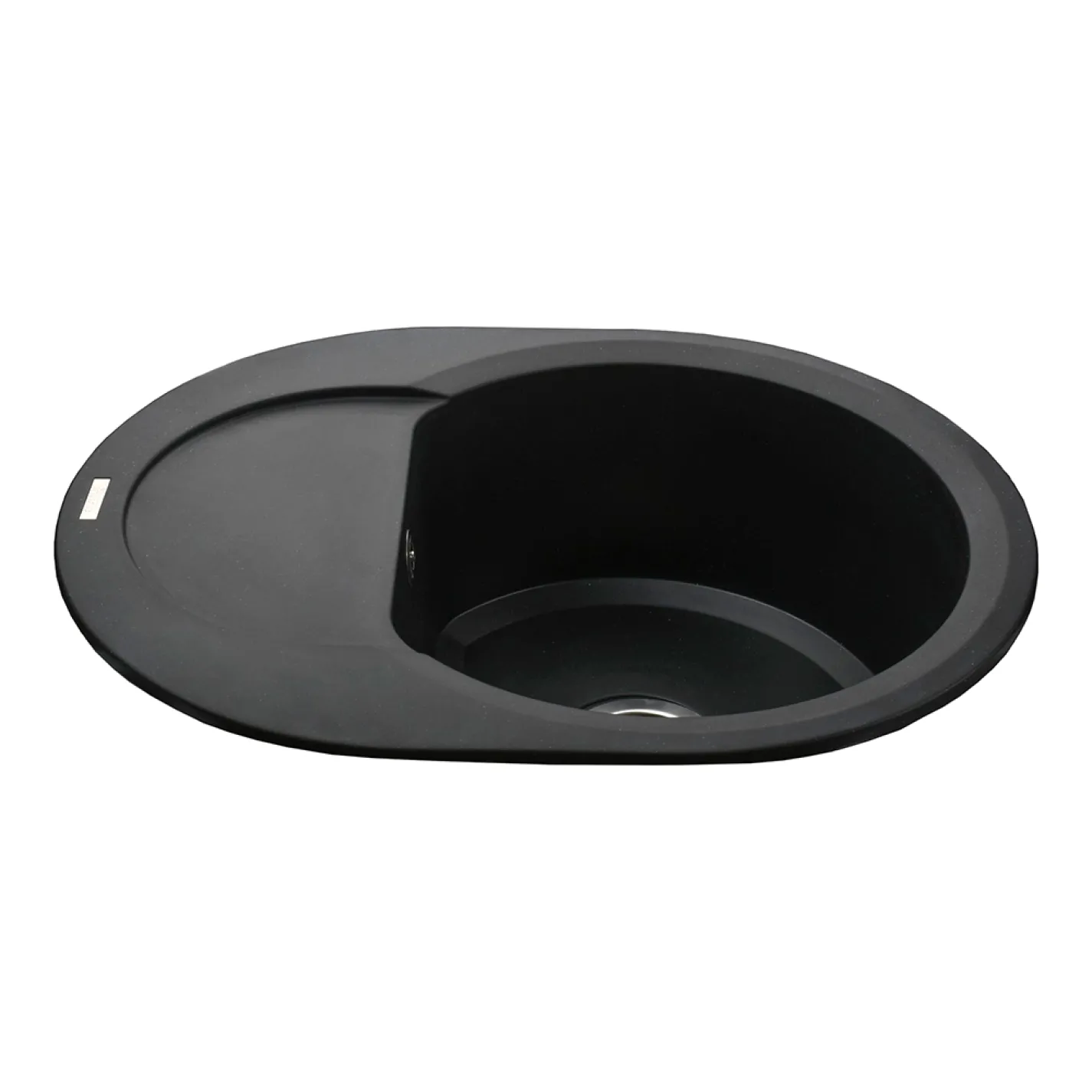 Гранітна мийка Globus Lux MORAINE 600х470-А0001, чорний - Фото 3